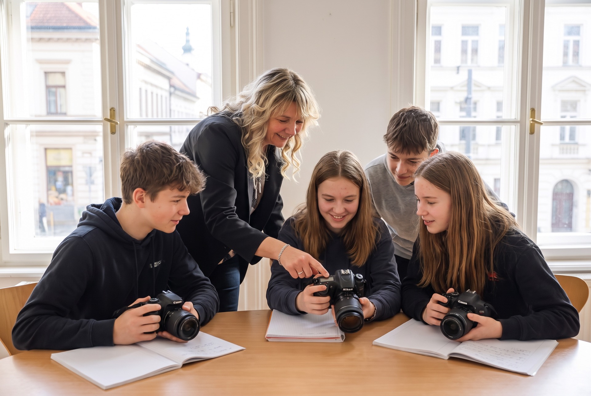 Mladi na fotografskoj radionici